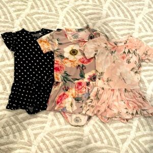 Posh peanut lot of 3 infant dresses 3-6month